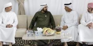 محمد بن راشد يقدم واجب العزاء في مبارك محمد المطيوعي المنصوري - وكالة Mea News