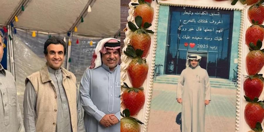 احتفالات خاصة من المقربين لـ رئيس نادي ⁧‫الشباب‬⁩ السابق بعد تخرجه - وكالة Mea News