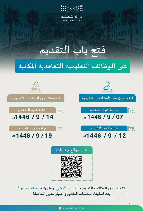 التقديم على الوظائف التعليمية في منصة جدارات