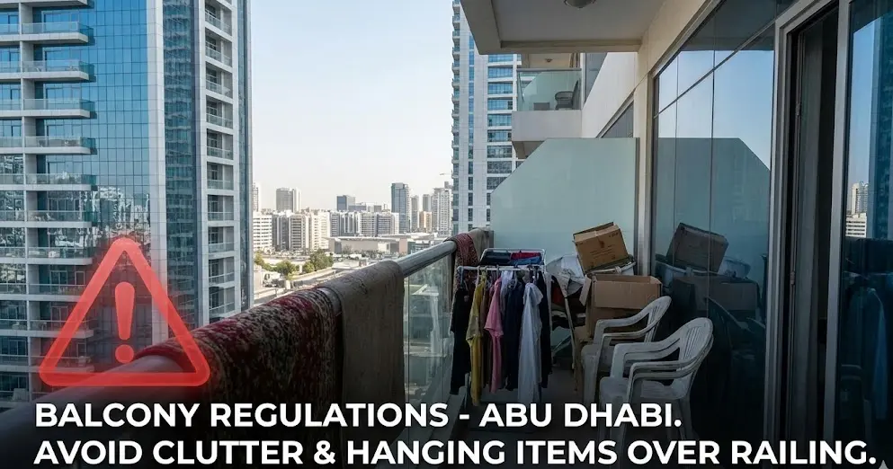 احذر نشر الملابس وتخزين الأغراض في البلكونة.. 8 عادات يومية قد تعرضك لغرامات فورية في أبوظبي