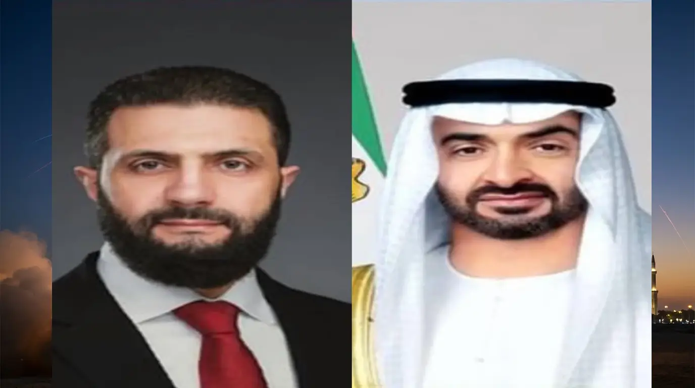 محمد بن زايد والرئيس السوري يبحثان تطورات المنطقة وتداعيات “الاعتداءات الإيرانية”